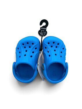 Crocs Baya Toddler Clogs Ocean Blue Kids Slip On Shoes Size C4